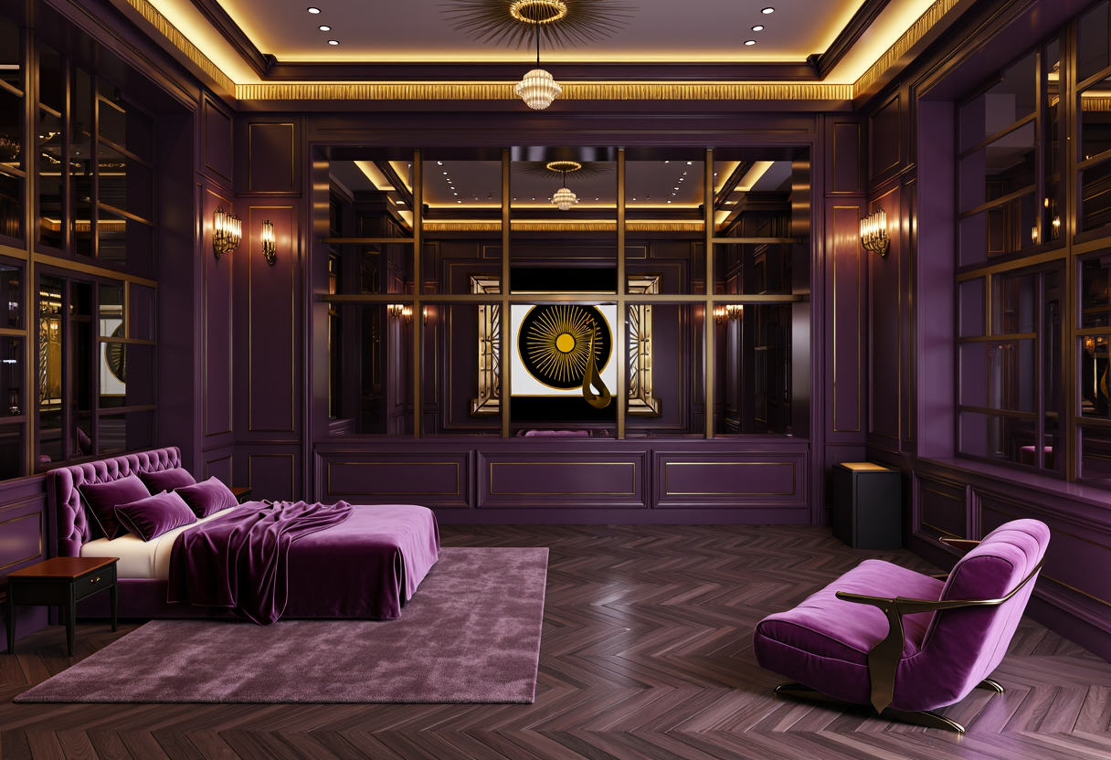Art Deco Glam in Plum & charcoal, Grand / open